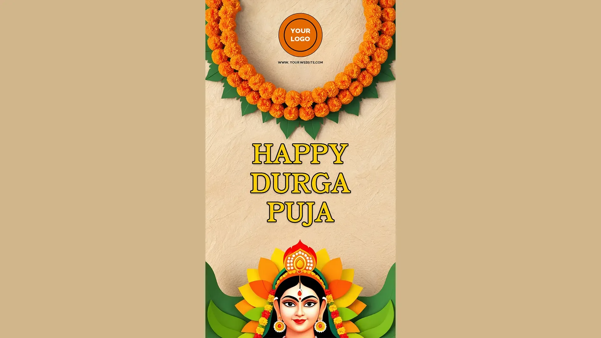 Festive Durga Puja Instagram Story Card